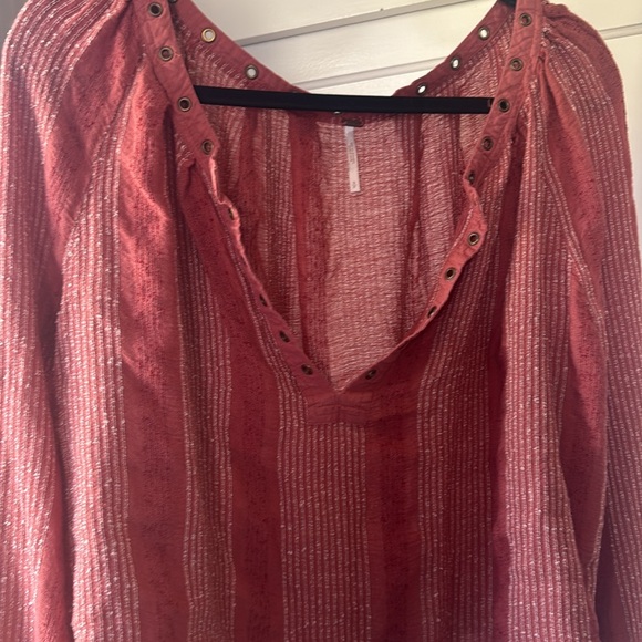 Free People Against All Odds Blouse Striped Size small - Picture 5 of 6